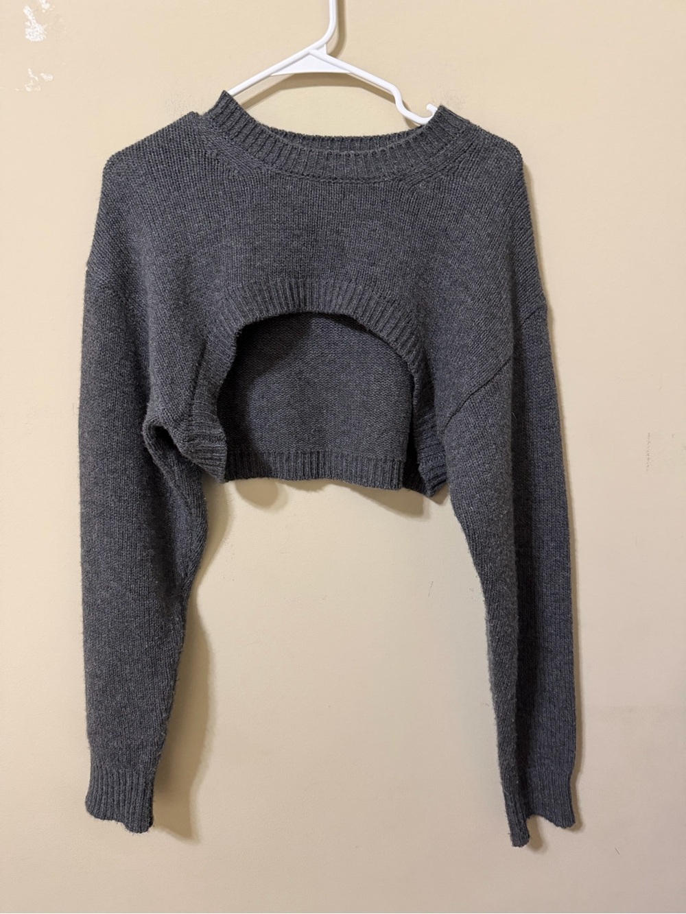 All Things Golden merino wool cashmere micro Grey Women's Sweater xl nwot chic